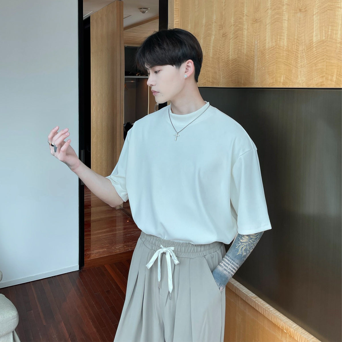 summer basic T-shirt M041
