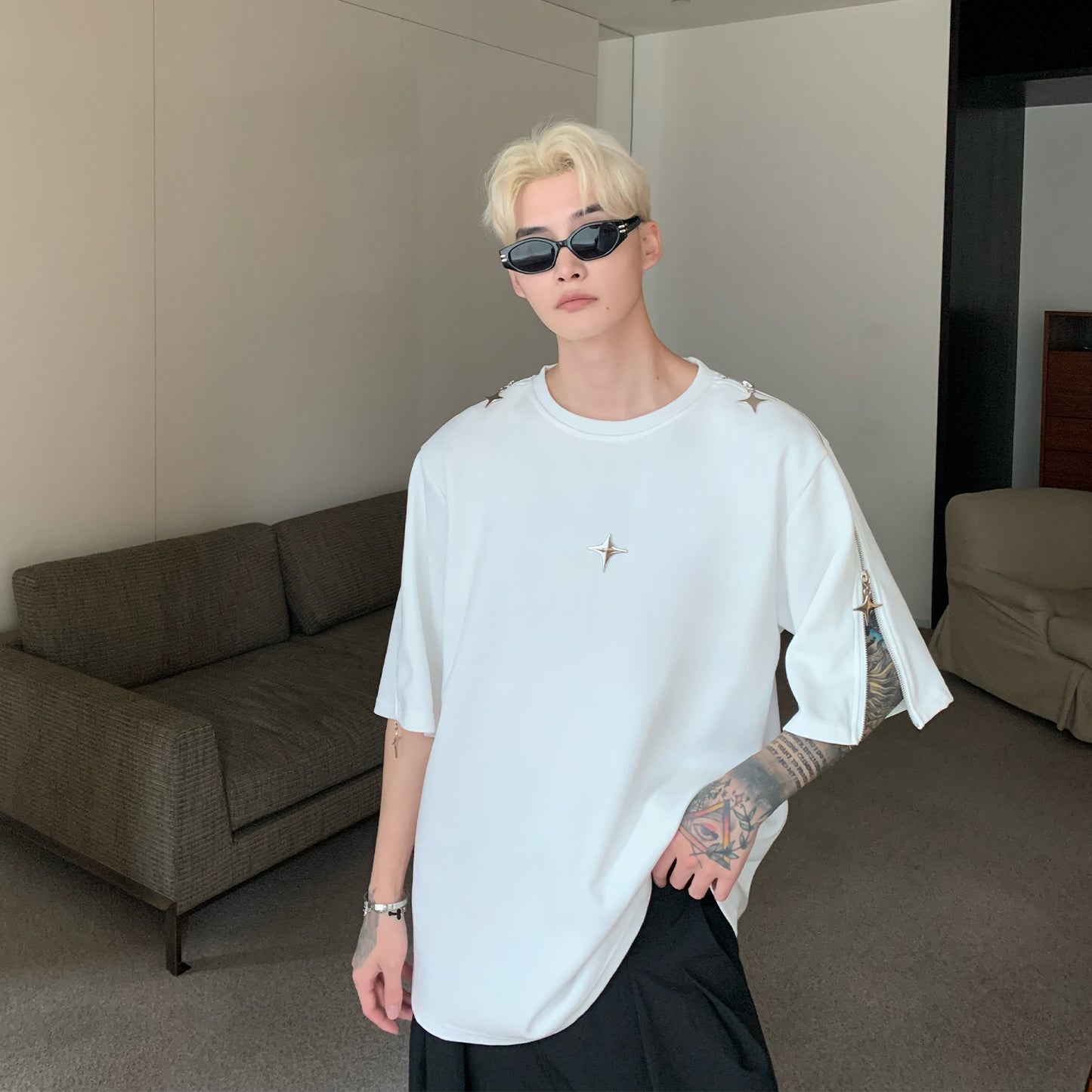 summer round designed T-shirt M040