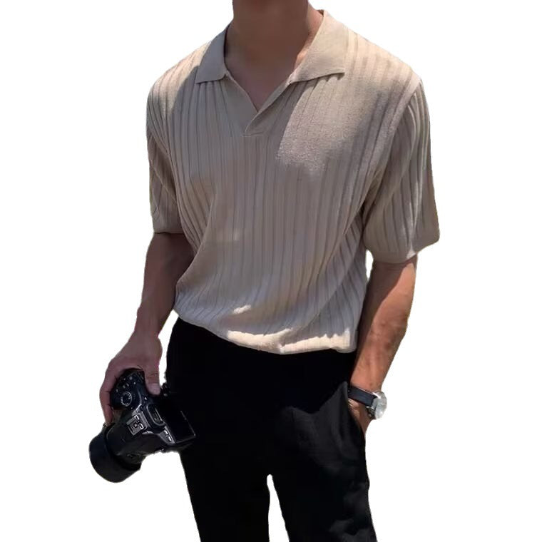 summer knit polo-shirt M025