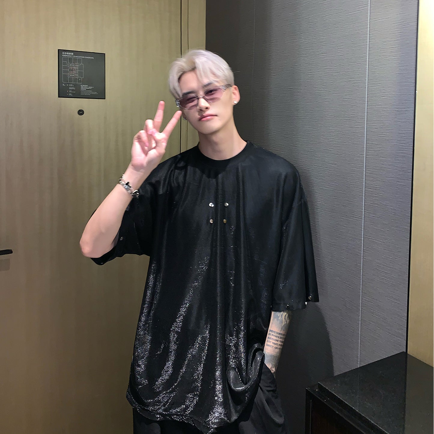 drape round T-shirt M036