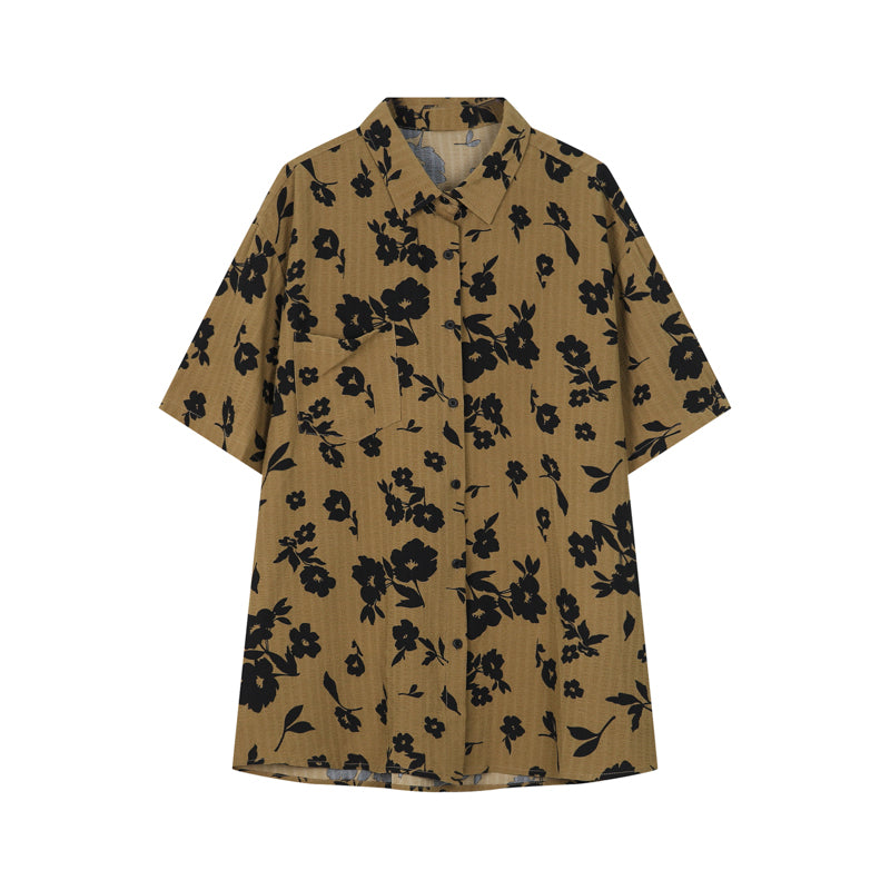 retro flower summer shirt M032