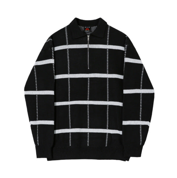 half zip knitwear M003