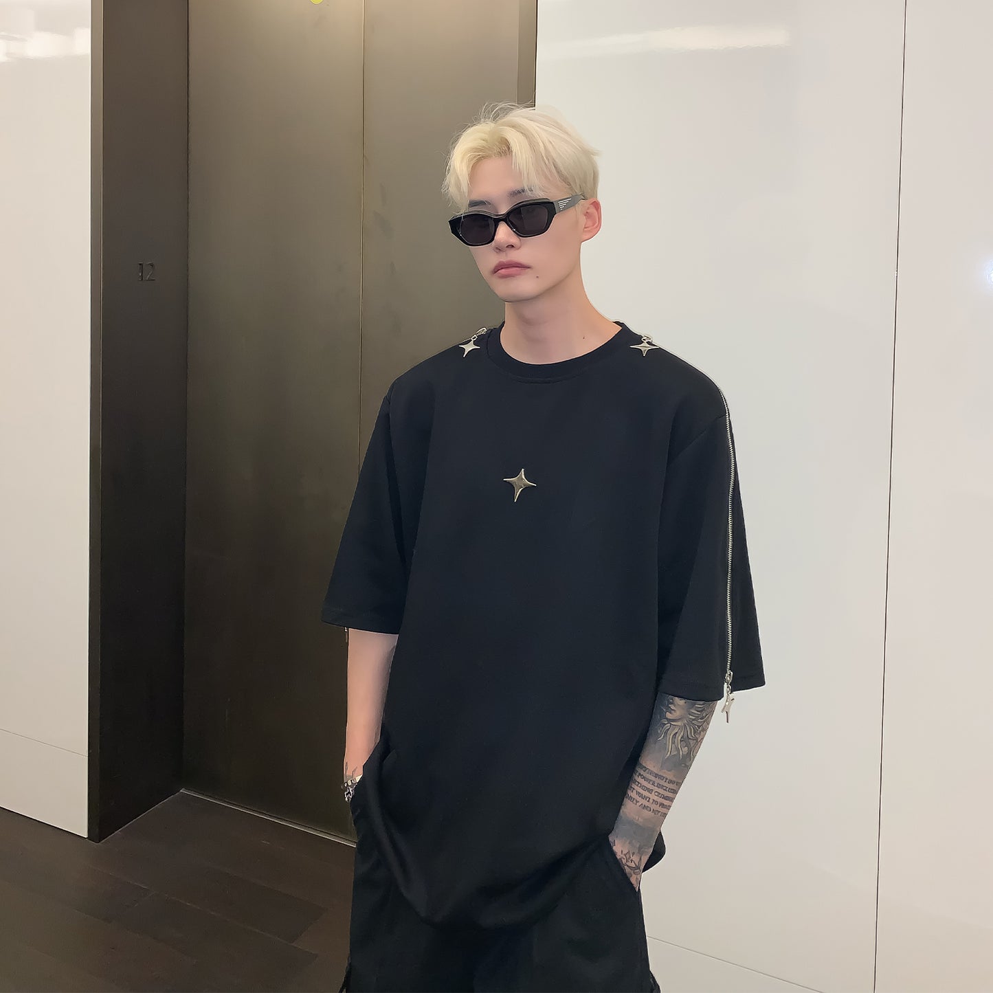 summer round designed T-shirt M040
