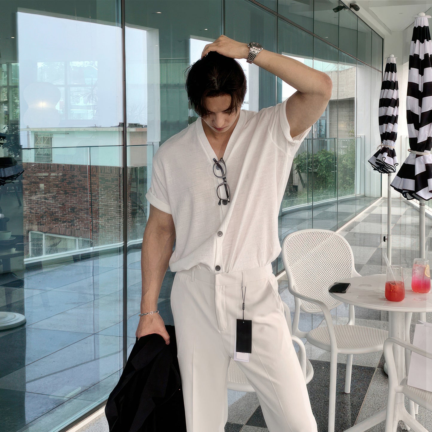 summer knit cardigan M017