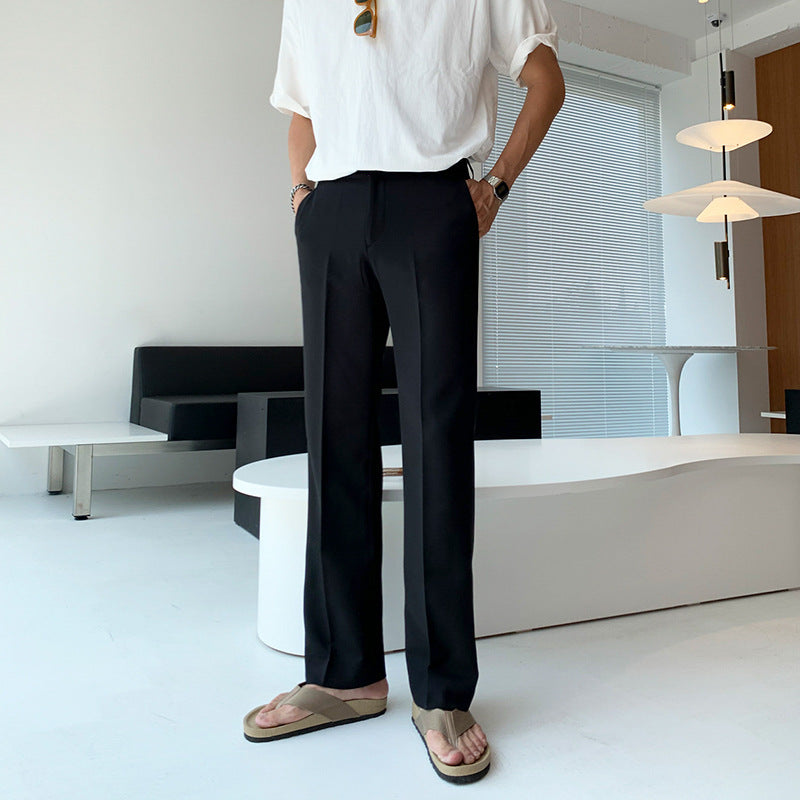silk slim pants M020