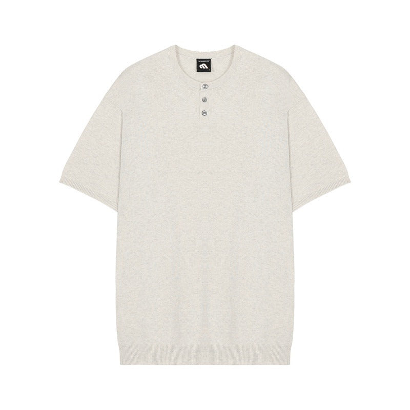 slim silk knit shirt M009