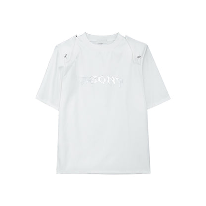 designed satin T-shirt M030