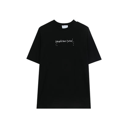 letter print T-shirt M035