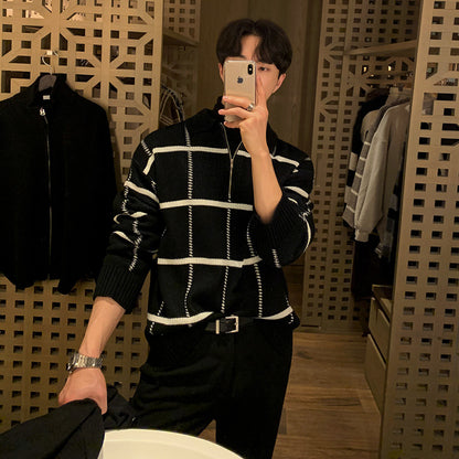 half zip knitwear M003