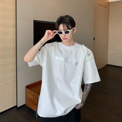 designed satin T-shirt M030