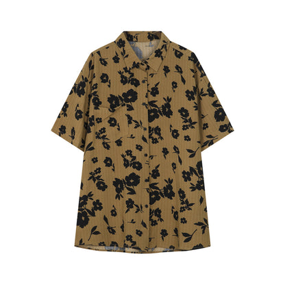 retro flower summer shirt M032