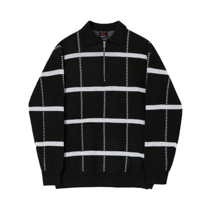 half zip knitwear M003